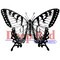 Deep Red Stamps Swallowtail Butterfly Rubber Cling Stamp 2.8 x 2 inches